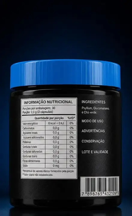 Informação nutricional e ingredientes do OZEN PRO 2.0